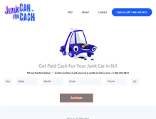 Tablet Screenshot of junkcarforcashnj.com